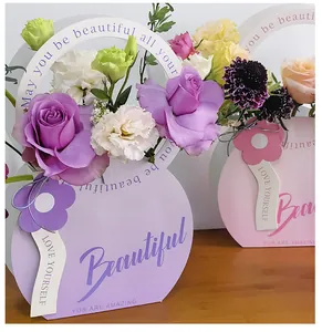 Elegant Mother's Day flower hand-carry gift box for floral arrangements and DIY bouquets