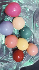 Close-up of colorful latex linkable tail balloons for party balloon arch decoration
