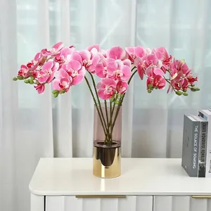 Ramo di Orchidea Phalaenopsis Artificiale Stampata in 3D Realistica Orchidea a Farfalla in Plastica Fiore Finto per Decorazioni per la Casa Ufficio Matrimonio