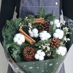 Rami di Pino Natalizio Artificiale Aghi di Pino in Plastica Verde Scuro per Fai da Te Ghirlanda Natale Decorazione Festiva