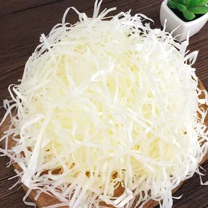 Premium white shredded paper filler for gift boxes and wedding candy box decoration