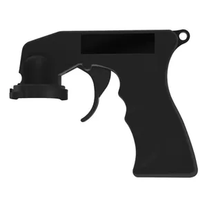 Ergonomic black spray paint trigger handle booster for comfortable aerosol spraying