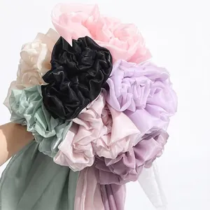 Tejido de malla elástica multicolor con volantes para envolver ramos de flores DIY