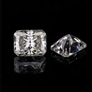 Radiant Cut D Color Moissanite Loose Stone Rectangular Shape Radiant Moissanite Diamond For Ring Pendant Jewelry Making
