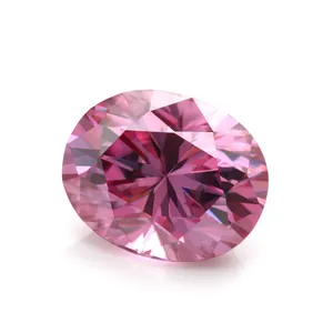 Superbe moissanite rose pêche taille ovale VVS pierre précieuse pour bague sur mesure