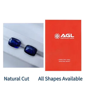 Συνθετικό Ζαφείρι Βασιλικό Μπλε Χαλαρός Λίθος Κοπή Μαξιλαριού Τεχνητός Πολύτιμος Λίθος Με Εγκλείσματα Για Κατασκευή Κοσμημάτων DIY