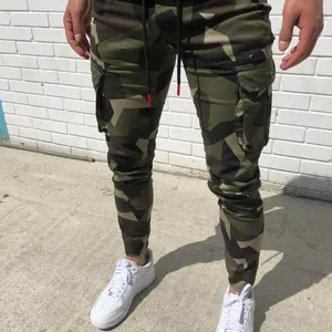 Pantalon de jogging camouflage tactique coupe ajustée pour homme pour le fitness