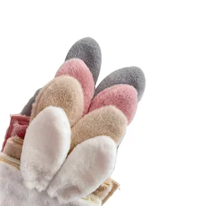 Plush rabbit ears flower bouquet packaging accessories in multiple colors