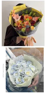 Detailed view of honeycomb texture wrapping paper for elegant flower bouquets