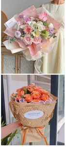 Detailed view of honeycomb mesh flower wrapping paper for elegant bouquet decoration