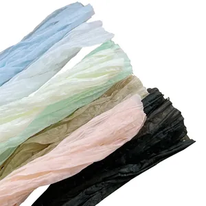 Carta puff stropicciata impermeabile multicolore per confezioni di bouquet floreali