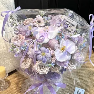 Cubierta estática transparente antipolvo para el embalaje y entrega de grandes ramos de flores