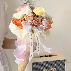 Elegante papel de regalo para flores con forma de cono para mini ramos románticos