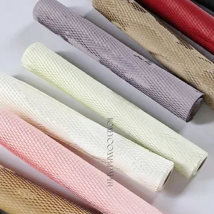 Eco-friendly honeycomb paper rolls for flower and gift packaging in multiple colors