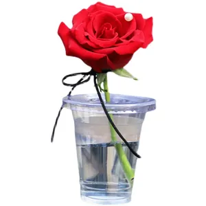 Transparente PVC-Blumenverpackung wasserdicht für Rosen zum Valentinstag