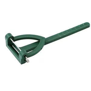 Dark green triangular plastic corsage clip for wedding floral arrangements