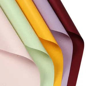 Waterproof premium macaron solid color flower wrapping paper for floral bouquets