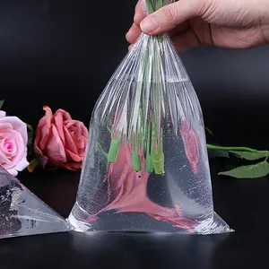 Sacchetto d'acqua in PE trasparente per steli di fiori con sigillo a prova di perdite