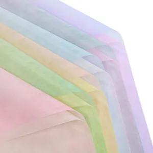 Multi-colored cloud cotton flower wrapping paper with soft pastel shades and textures.