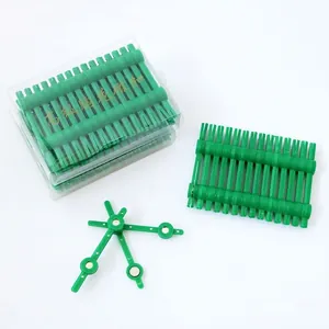 Set of green magnetic floral corsage clips and pins for wedding flower arrangements and DIY