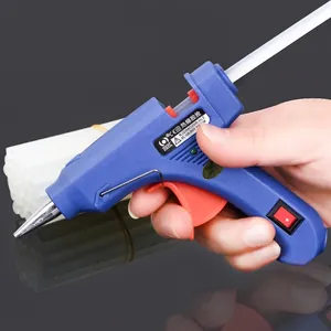 Mini 20W Hot Melt Glue Gun With High Viscosity Glue Sticks For Floral Packing DIY Crafts Blue Handheld Glue Gun For Home