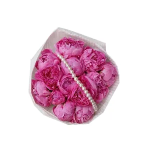 Elegante weiße Kunstperlenkette für DIY Blumendekoration und Floristikzubehör