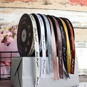 Nastri decorativi in raso da 1 cm con stampa 'Just for you' per regali e mazzi di fiori