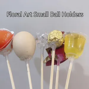 Transparent plastic floral arrangement holders for strawberries, chocolates and fruit bouquets