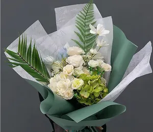 Elegantes Blumenpapier im koreanischen Stil mit Schreibschrift für Blumenarrangements