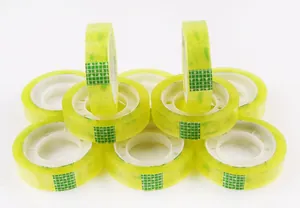 Group of clear adhesive tapes with green grid pattern for flower wrapping and office