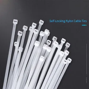 Durable Nylon Self-locking Cable Ties Strong Plastic Zip Ties For Home Office Cable Management Wire Organizer Straps