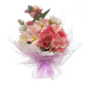 Malla de lentejuelas brillantes para envoltorio elegante de ramos de flores