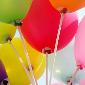 Professional 40cm durable plastic balloon sticks and cup holders for colorful party decor