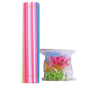 40cm multi-colored plastic balloon sticks and holder cups set for party decor