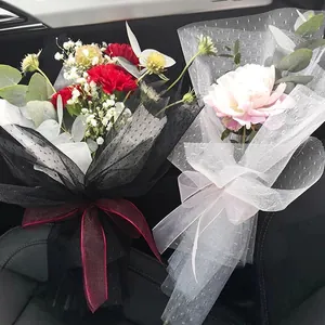 Koreanischer Stil Punktmuster Netz Gaze Blumenstrauß Verpackungsmaterial Für Floristen DIY Handwerk Geschenk Dekoration Hochzeit