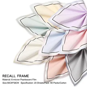 Waterproof pearlescent floral wrapping paper with elegant recall frame design