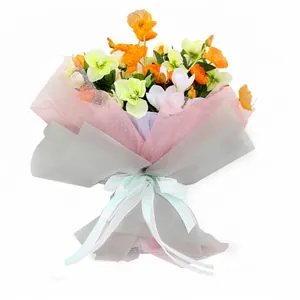 Koreanisches gepunktetes Netzgewebe für Blumensträuße und Floristikbedarf, Pink