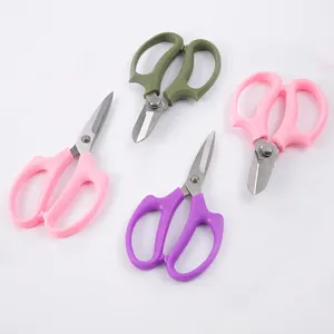 Professional multi-purpose floral scissors and garden pruning shears in various colors