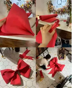 Guida al montaggio passo-passo per un grande fiocco decorativo rosso fai-da-te