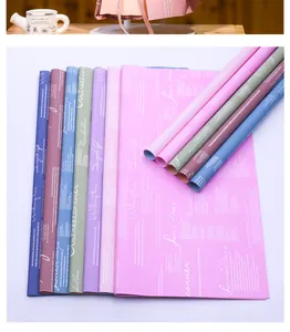 Gedetailleerd overzicht van waterdicht bloemenpapier met elegante Engelse tekst.