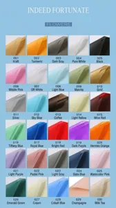 Comprehensive color selection chart for waterproof matte flower wrapping paper swatches