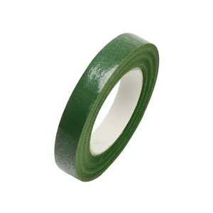 Professional dark green floral tape roll for DIY flower arrangements and stem wrapping