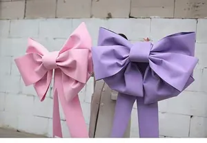 Grandi fiocchi decorativi fai-da-te rosa e viola per decorazione fiorista