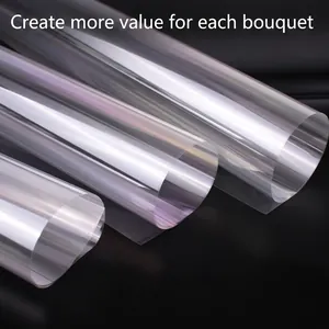 Clear thick waterproof cellophane wrapping paper for flower bouquets and gift boxes