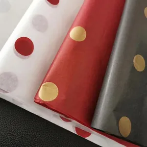 Hochwertige Polka-Dot-Seidenpapierrollen für elegante Blumenstraußverpackungen und Geschenke