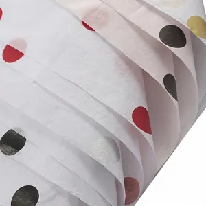 Polka-Dot-Seidenpapierbögen für Blumenstraußverpackungen und Hochzeitsgeschenkpakete.