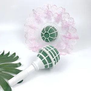 Bridal Bouquet Holder With Lace Edge Border Wedding Flower Packaging Materials Plastic Floral Foam Base For DIY Decoration