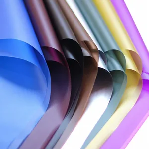 Premium multicolor waterproof matte floral wrapping paper rolls for flower bouquet