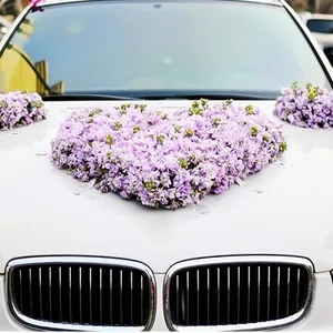 Heart-shaped wedding car flower foam base with suction cups for floral decoration