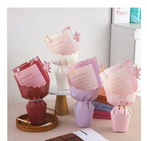 Elegant 3D butterfly flower bouquet wrapping paper stands in multiple colors for DIY floral
